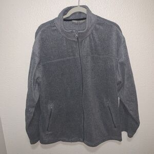 Pro Spirit Men’s Full Zip Fleece Sweatshirt Size XL Gray
